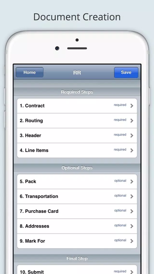 ภาพหน้าจอของ iRAPT Mobile (formerly WAWF)