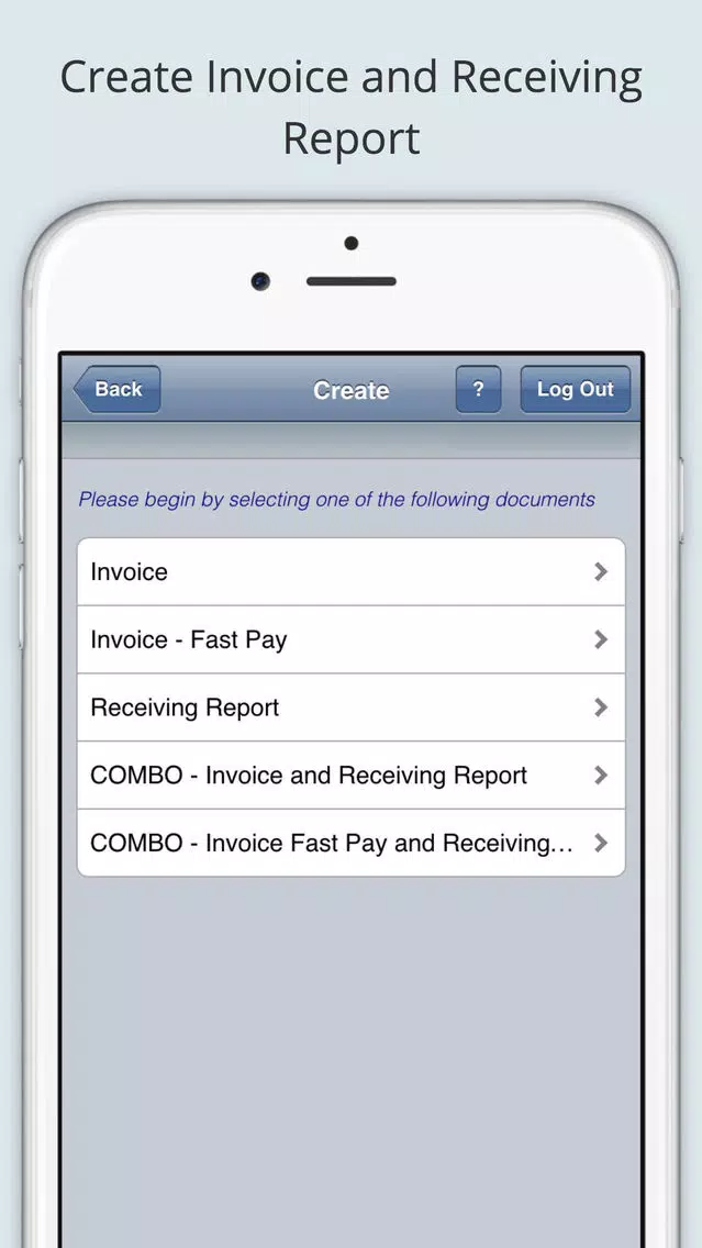 ภาพหน้าจอของ iRAPT Mobile (formerly WAWF)