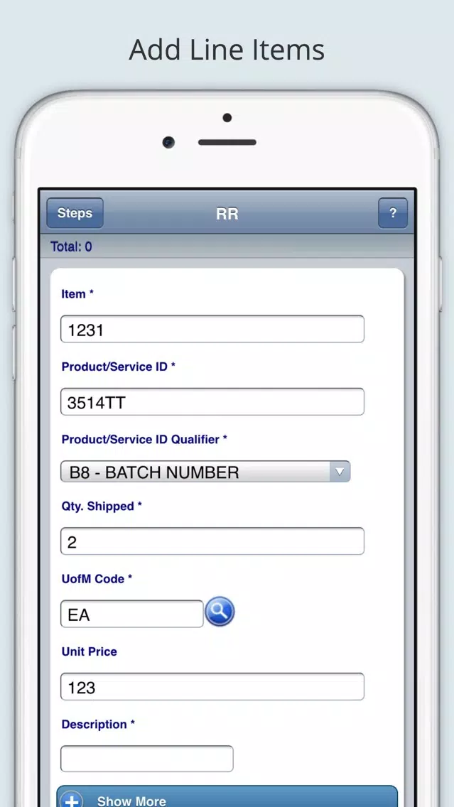 ภาพหน้าจอของ iRAPT Mobile (formerly WAWF)