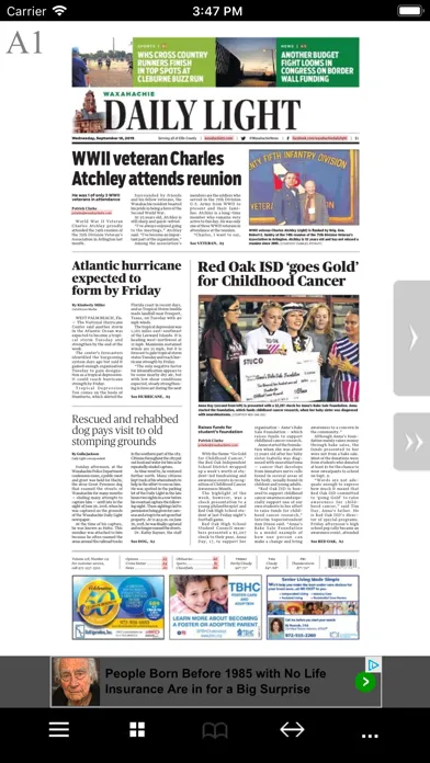 Tangkapan layar Waxahachie Daily Light News