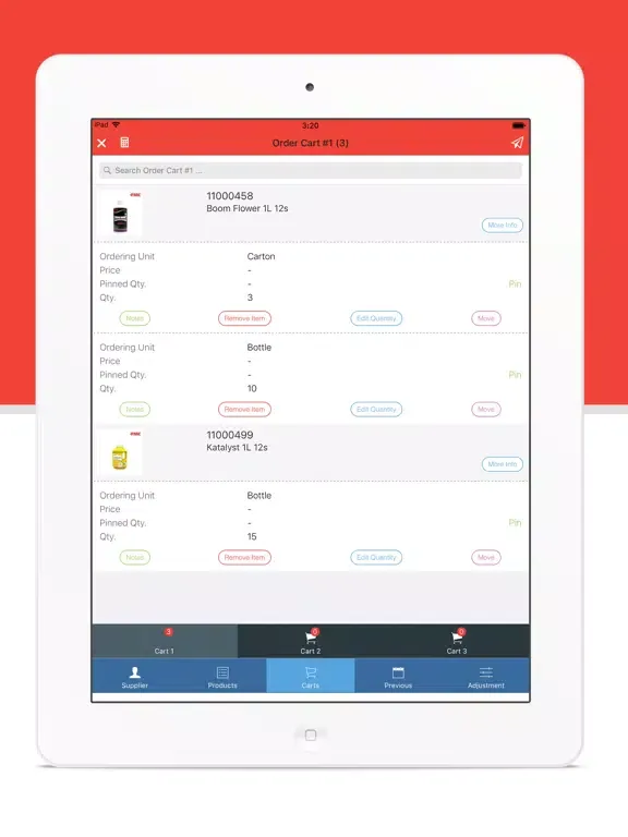 AgSenso e-Order iPad  スクリーンショット