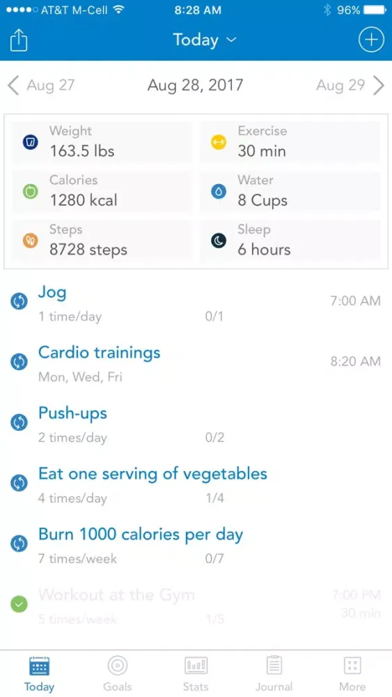 Fitness & Health Habit Tracker Screenshots