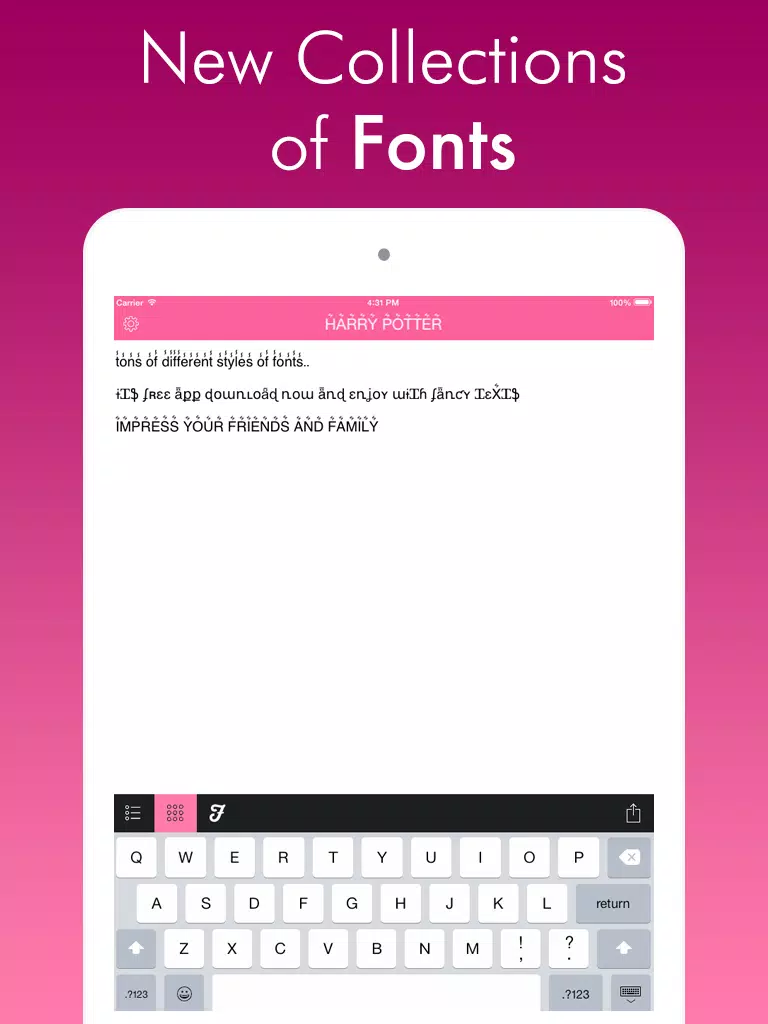 Fancy Texts - Cool Fonts and Funny Text iPad  Screenshots