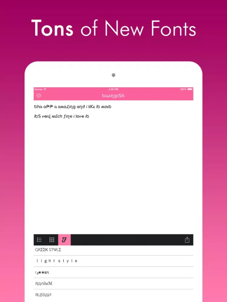 Fancy Texts - Cool Fonts and Funny Text iPad 應用截圖