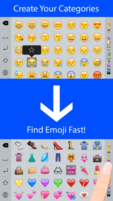 Emoji Monster - Type Emoji Fast with Custom Categories Free应用截图