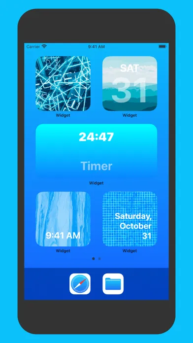 Capturas de tela do Widget - Add to Home Screen