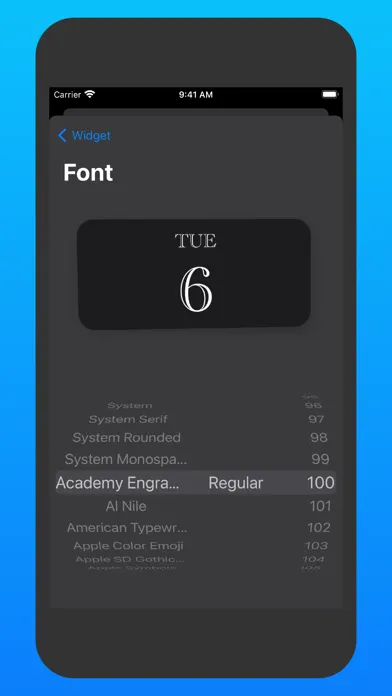 Capturas de tela do Widget - Add to Home Screen
