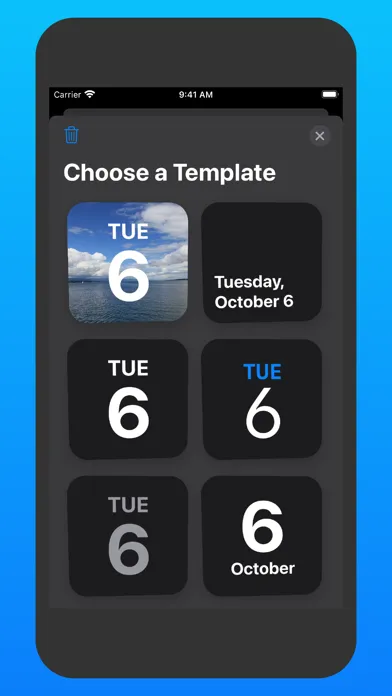 Capturas de tela do Widget - Add to Home Screen