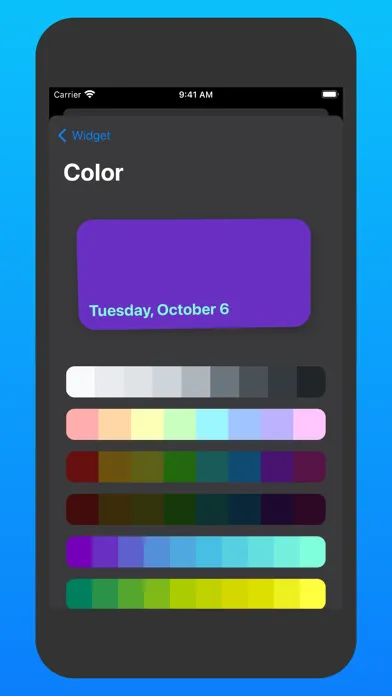 Capturas de tela do Widget - Add to Home Screen