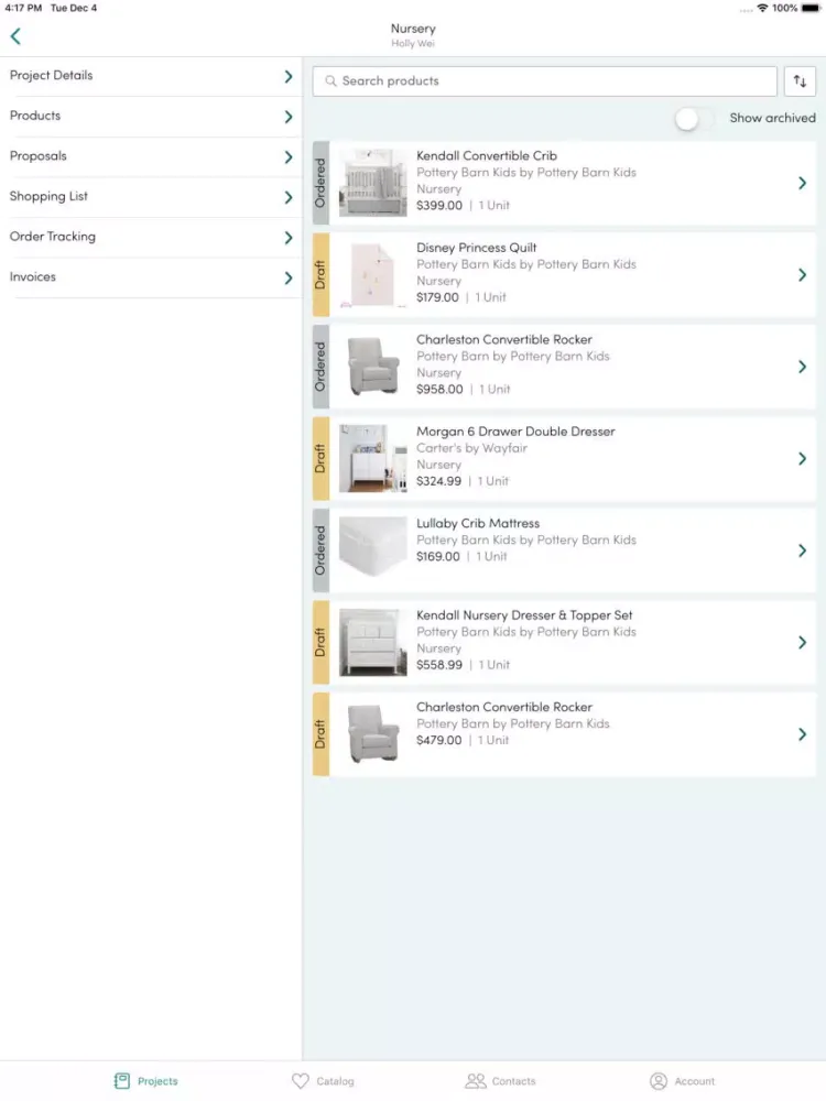Tangkapan skrin Arlow iPad 