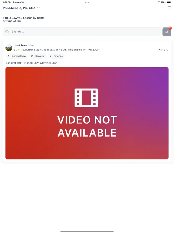 Tangkapan layar Orbis Law iPad 