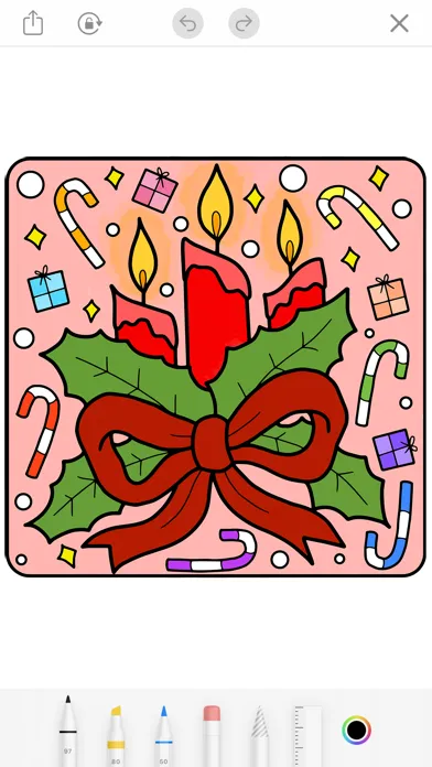 Capturas de tela do Coloring Christmas Book