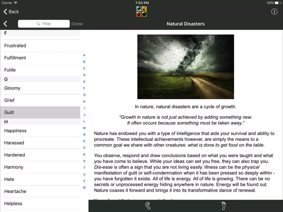 Capturas de pantalla de Inspired Natural Wisdom iPad 