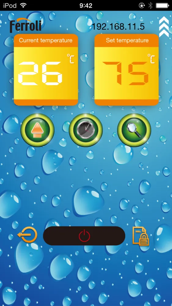 Capturas de tela do Smart Heater