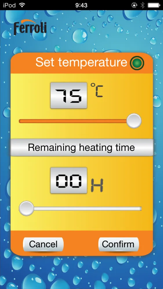 Capturas de tela do Smart Heater