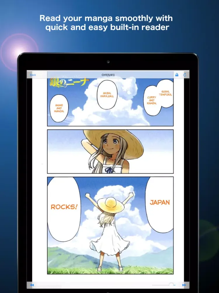 Tangkapan layar Manga Storm iPad 