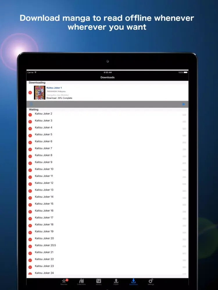 Tangkapan layar Manga Storm iPad 