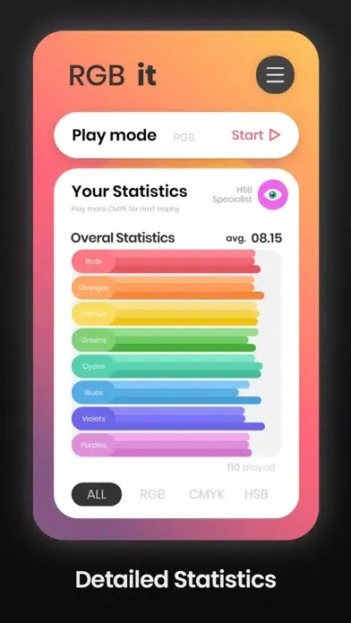 Tangkapan skrin RGBit - Color Mixing Game
