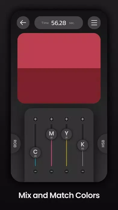 Tangkapan skrin RGBit - Color Mixing Game