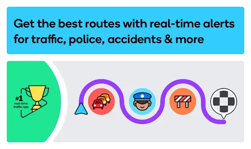 Ảnh chụp màn hình của Waze Navigation & Live Traffic