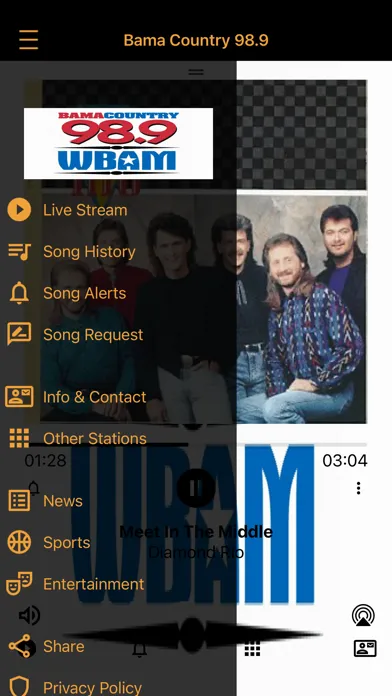 Ảnh chụp màn hình của Bama Country 98.9