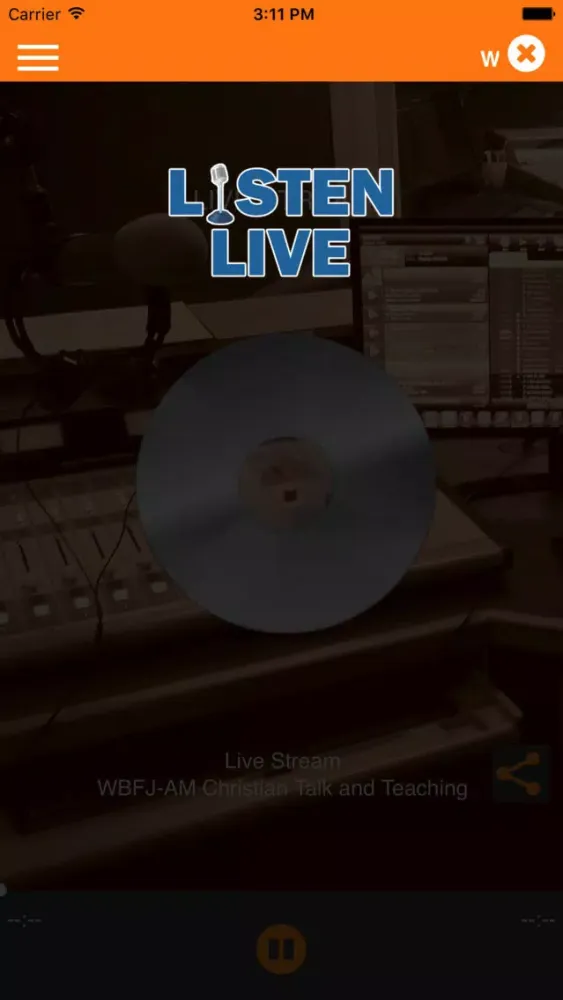 Capturas de tela do WBFJ AM 1550