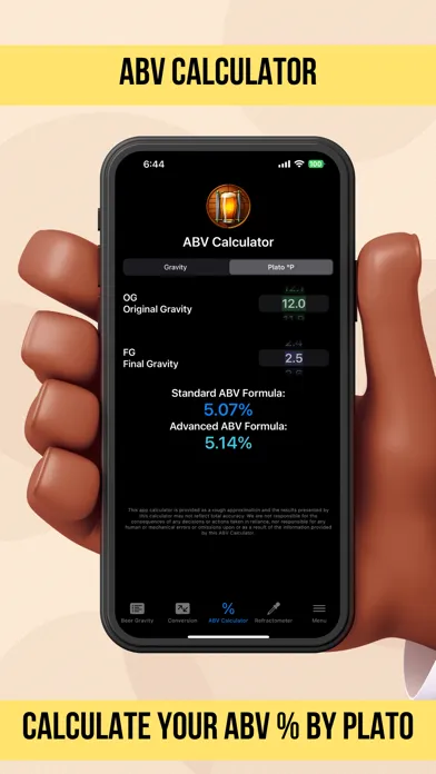 Скриншоты ABV Calculator Gravity & Plato