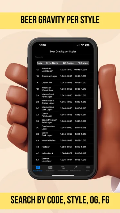 Скриншоты ABV Calculator Gravity & Plato