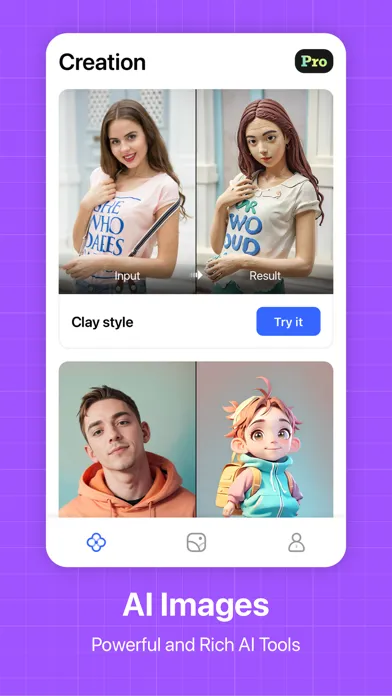 AI Avatar Design Screenshots