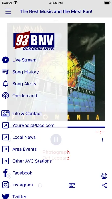 93BNV WBNV-FM Screenshots