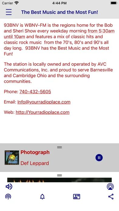 93BNV WBNV-FM Screenshots
