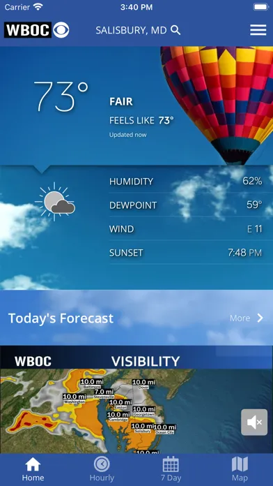 WBOC Weather Screenshots