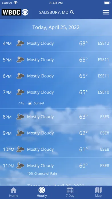 WBOC Weather Screenshots