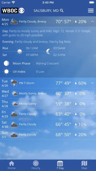 WBOC Weather Screenshots