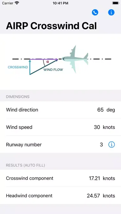 Tangkapan layar AIRP Crosswind Cal