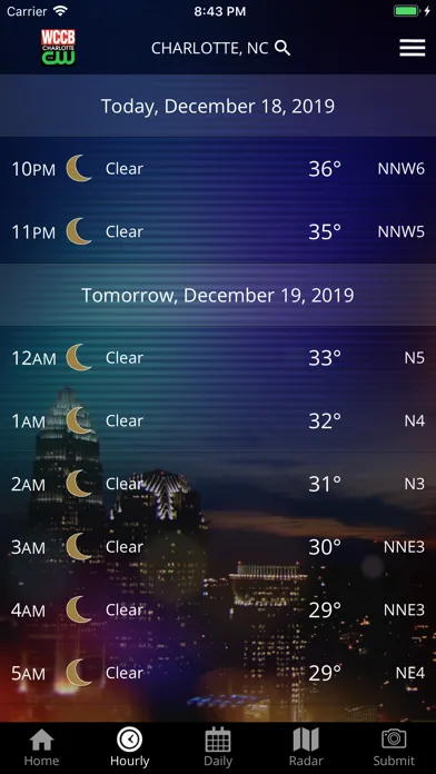 Zrzuty ekranu WCCB Charlotte Weather