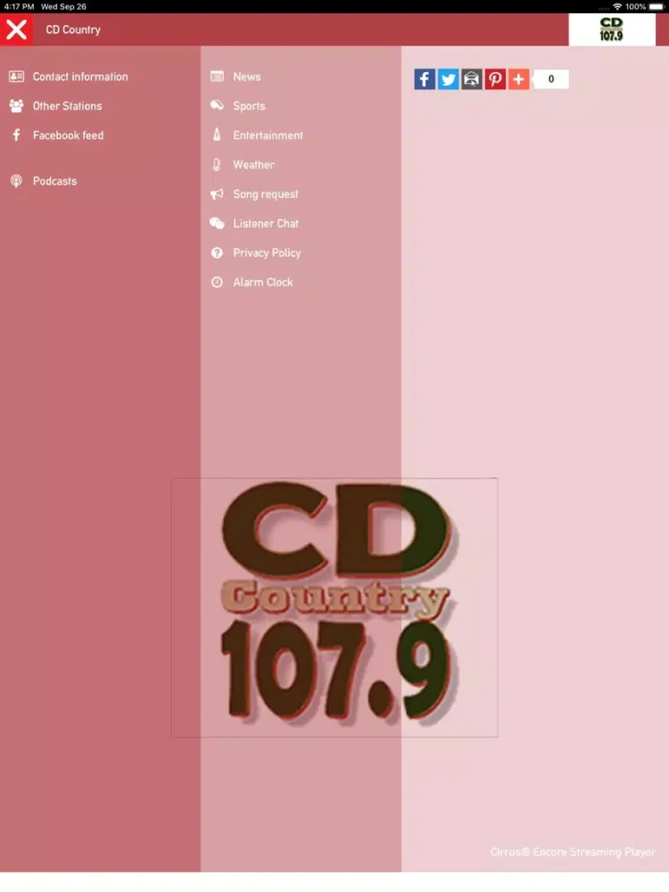 Captures d'écran de CD Country WCDD iPad 