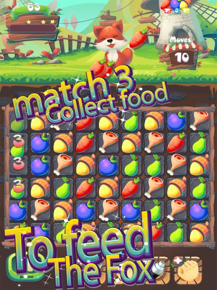 تصاویر Feed The Fox : Fruit Match 3 iPad 