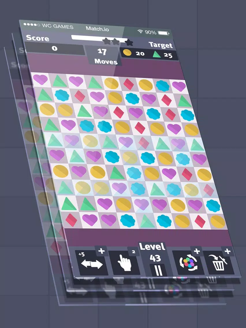 Tangkapan skrin Match.io. iPad 