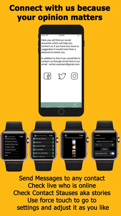 ภาพหน้าจอของ WChat For Watch