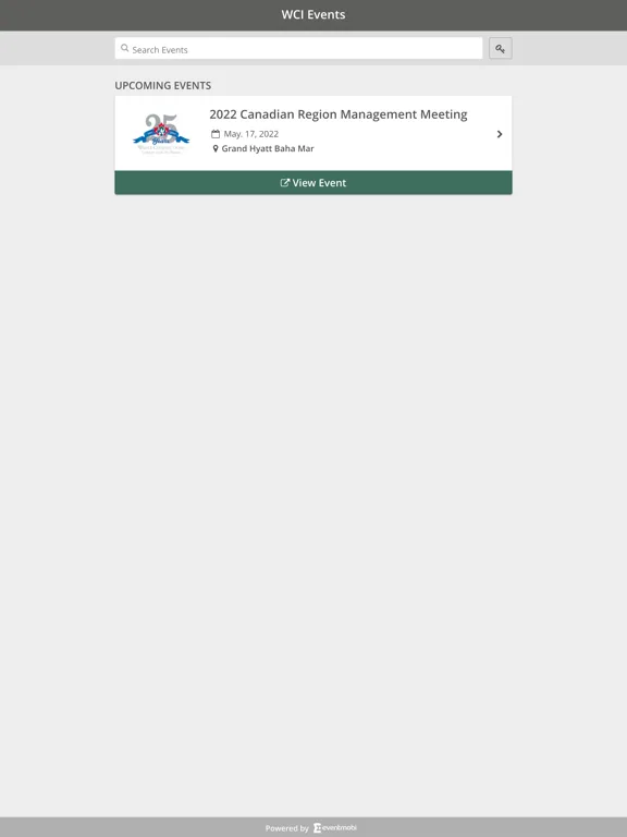 Screenshot di WCI Events iPad 