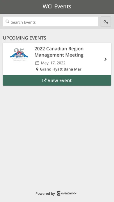 Screenshot di WCI Events