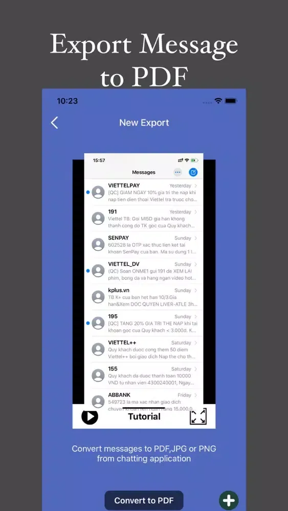 Message SMS Export to PDF,XLS应用截图