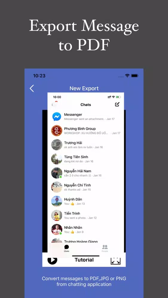 Message SMS Export to PDF,XLS Screenshots