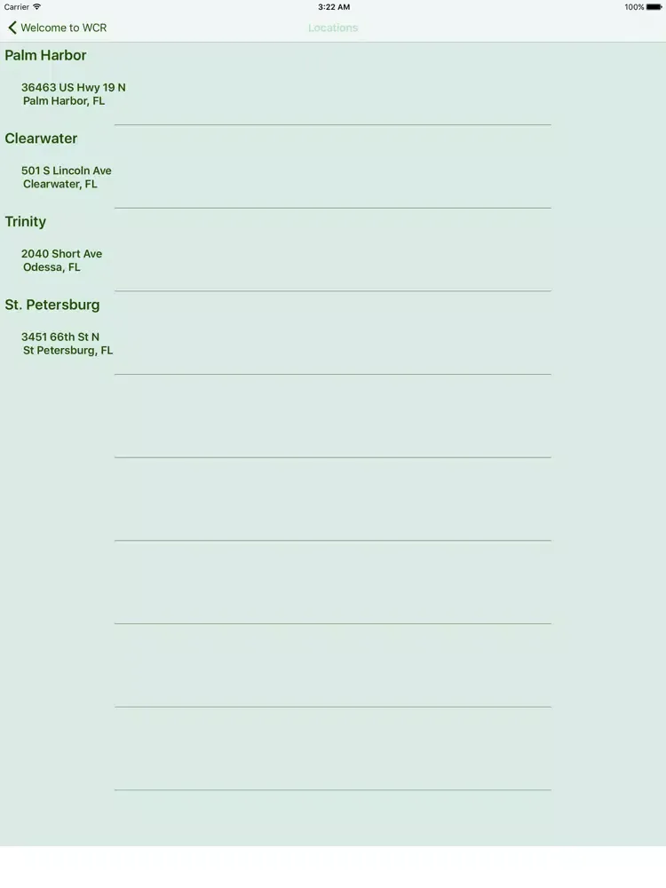 iRefer WCR iPad  Screenshots