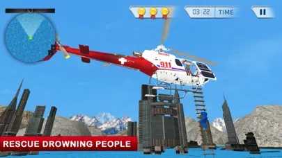 Captures d'écran de 911 Ambulance Rescue Helicopter Simulator 3D Game