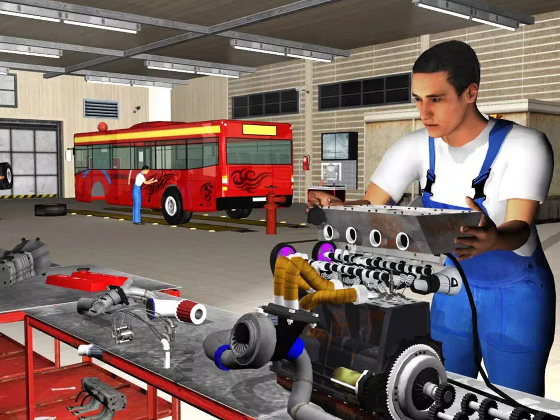 PRO Bus Mechanic Engine Overhaul: Auto Repair Shop iPad  Screenshots