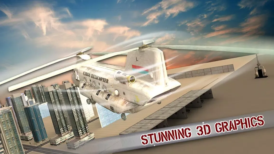 Captures d'écran de Real car transporter cargo helicopter simulator
