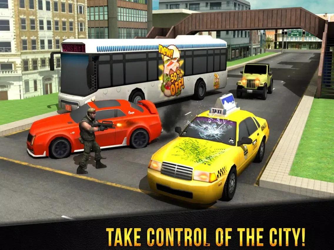 Urban City Car Gang Crime Wars 3D iPad  Screenshots
