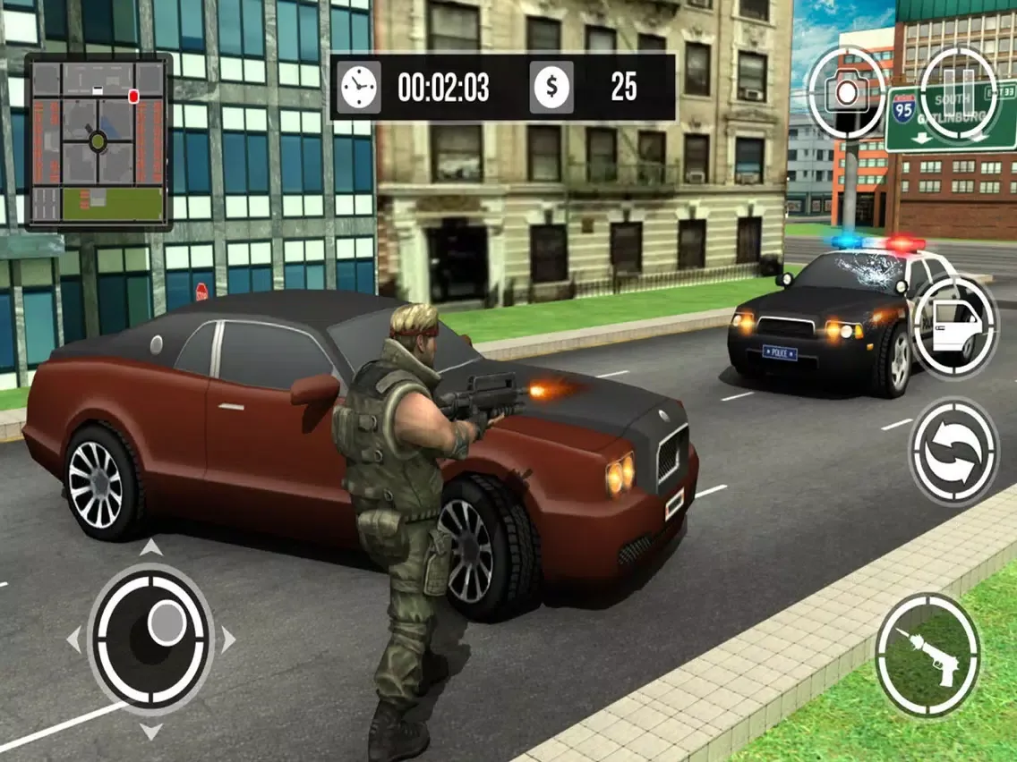 Urban City Car Gang Crime Wars 3D iPad  Screenshots